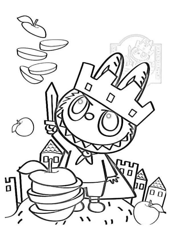 Labubu tisknutelné pro děti omalovánka