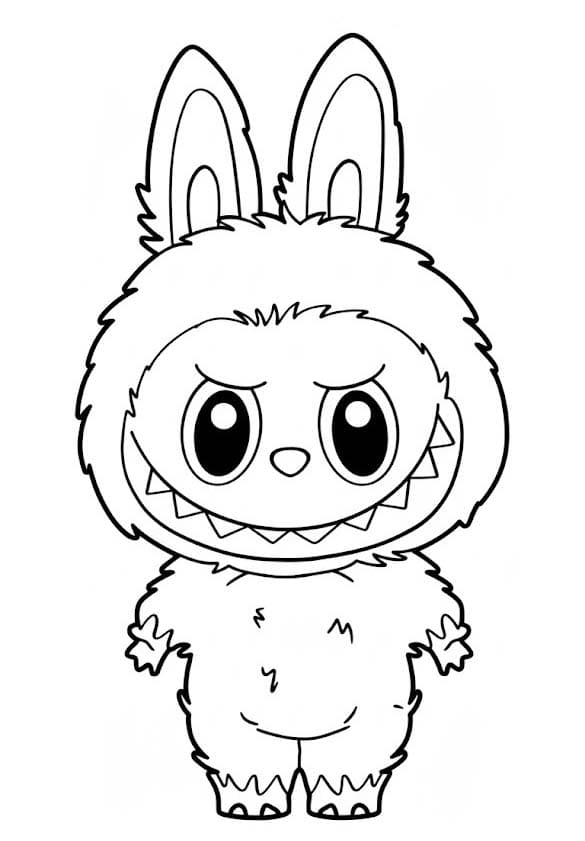 Labubu zdarma prostý omalovánka