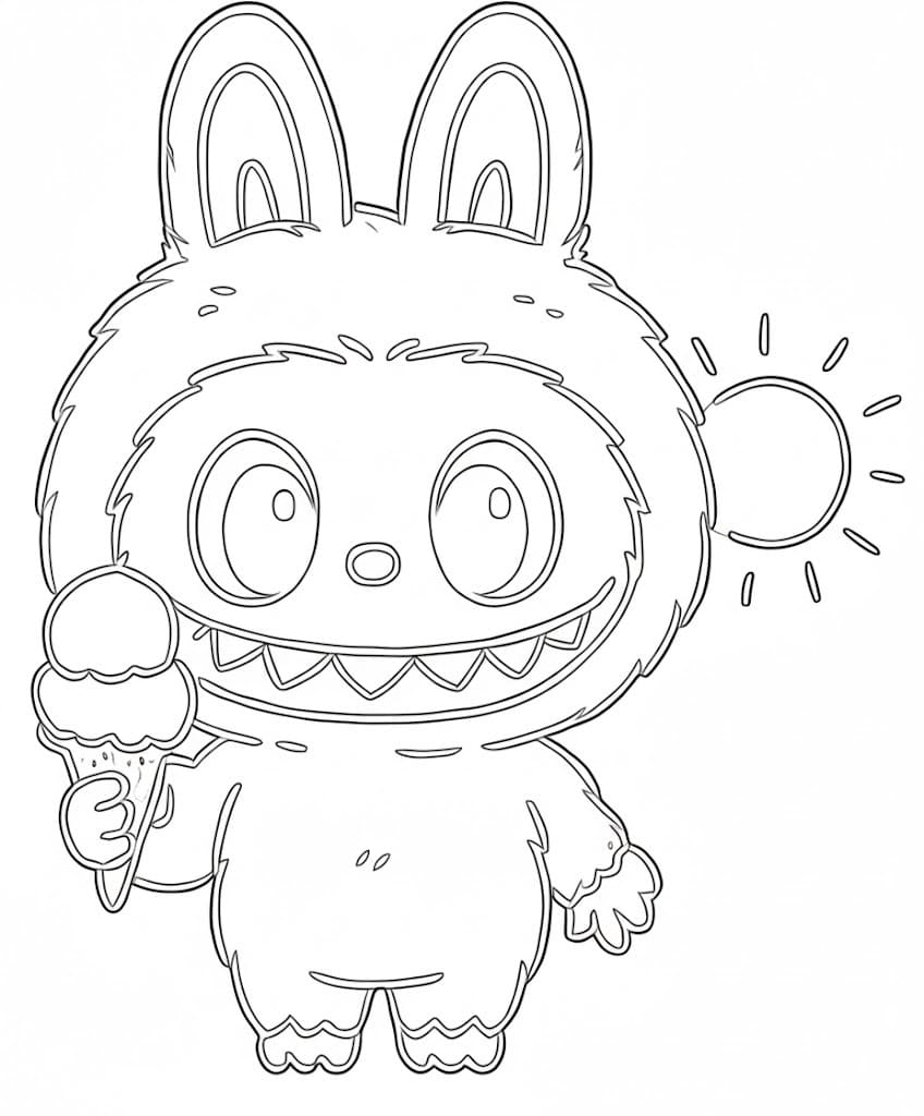 Labubu zdarma základní omalovánka