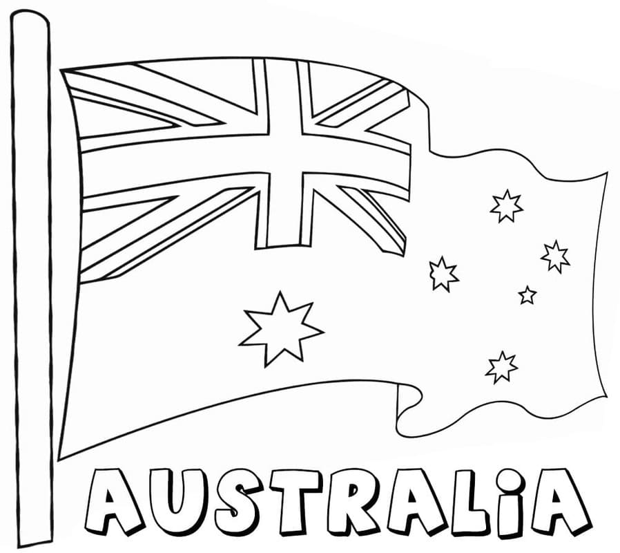 Austrálie omalovánky