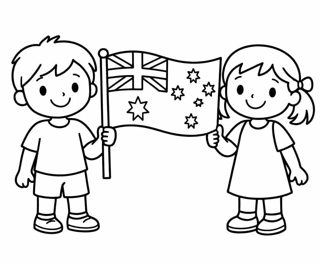 Nakreslete Austrálie základní omalovánka