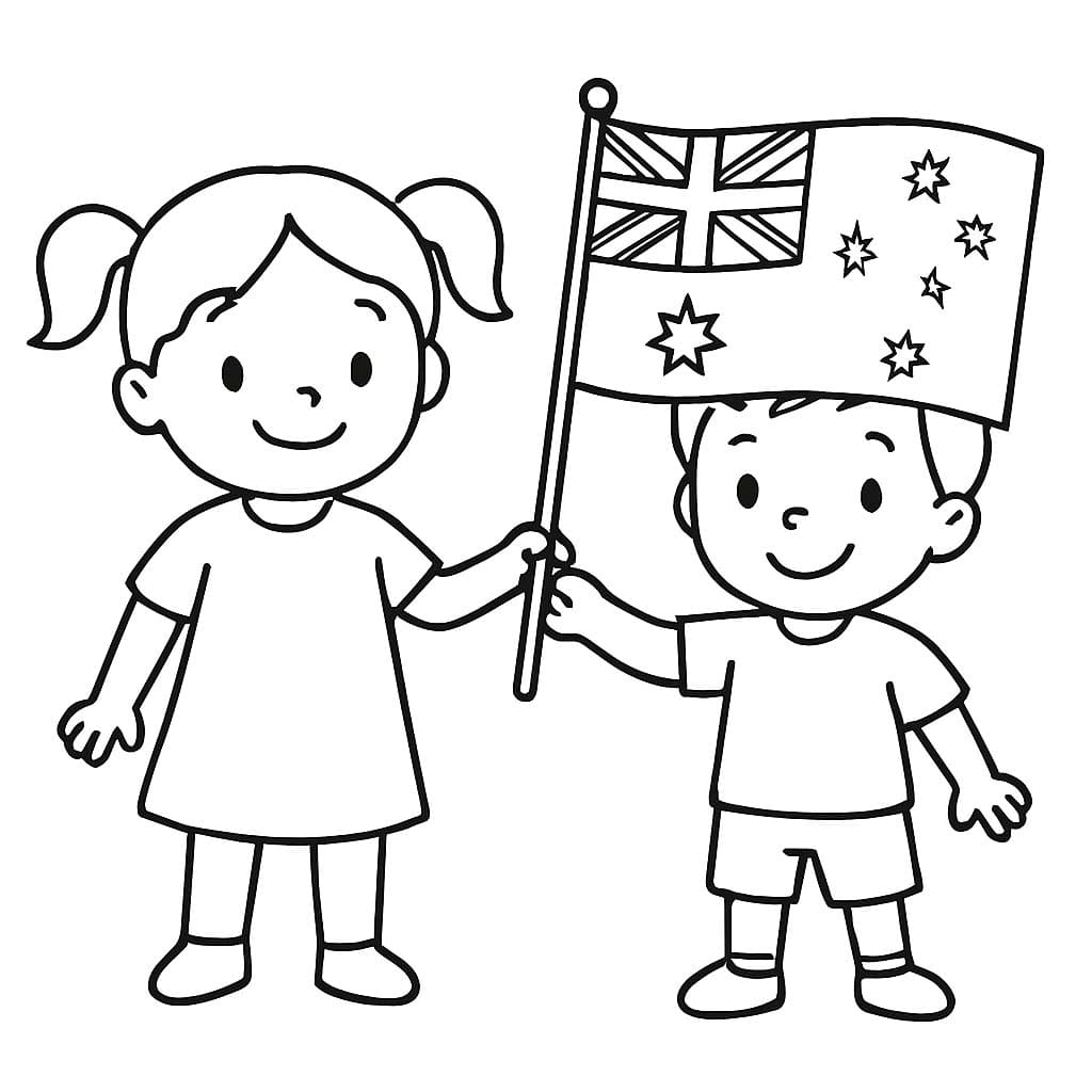 Nakreslete Austrálie zdarma omalovánka
