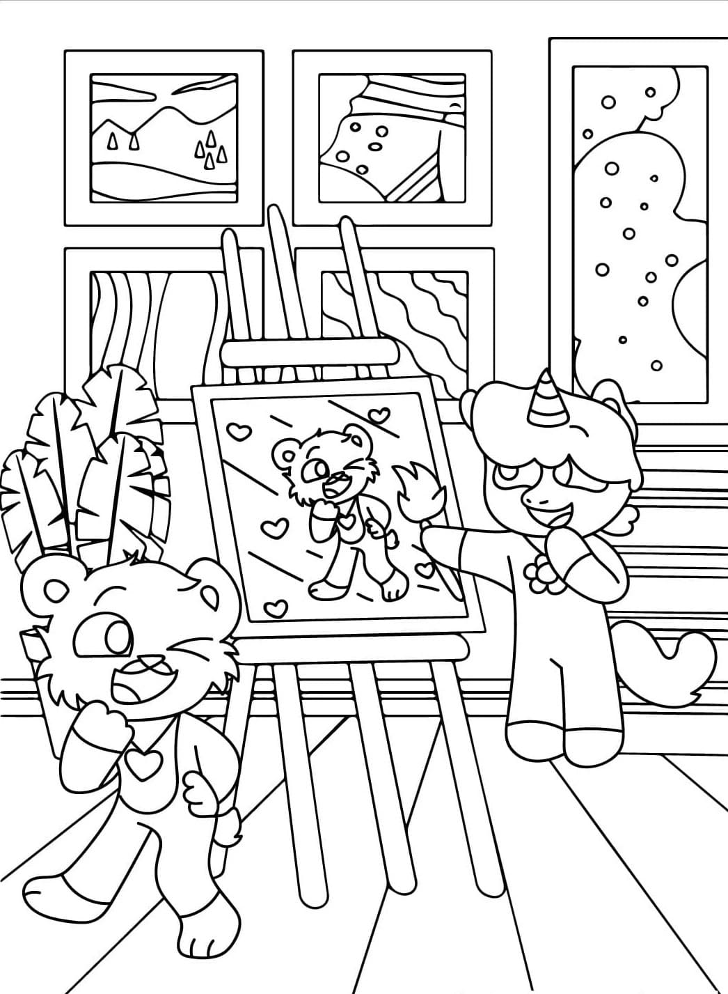 Nakreslete CraftyCorn prostý omalovánka