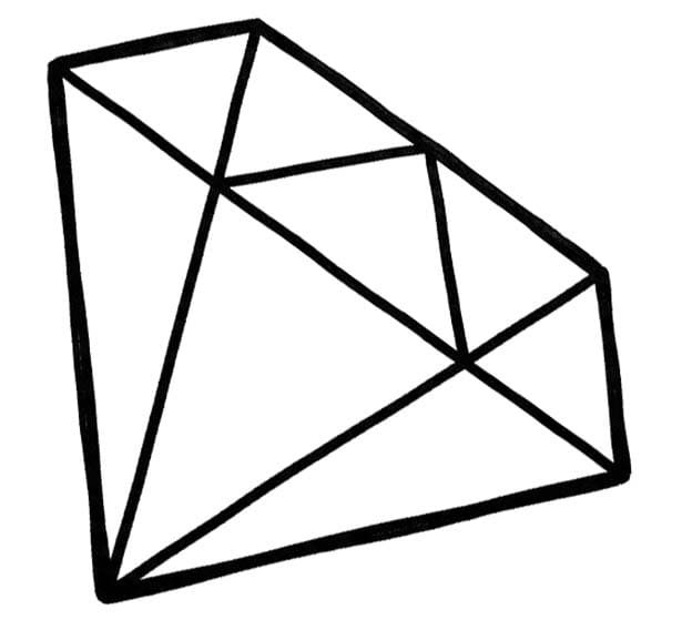 Nakreslete Diamant k vytisknutí omalovánka