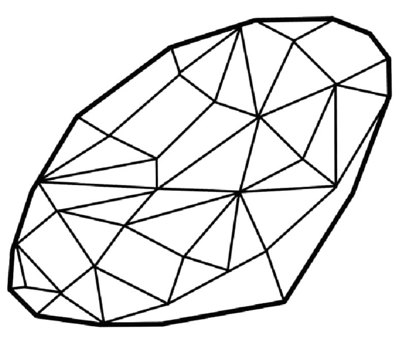 Nakreslete Diamant tisknutelné omalovánka