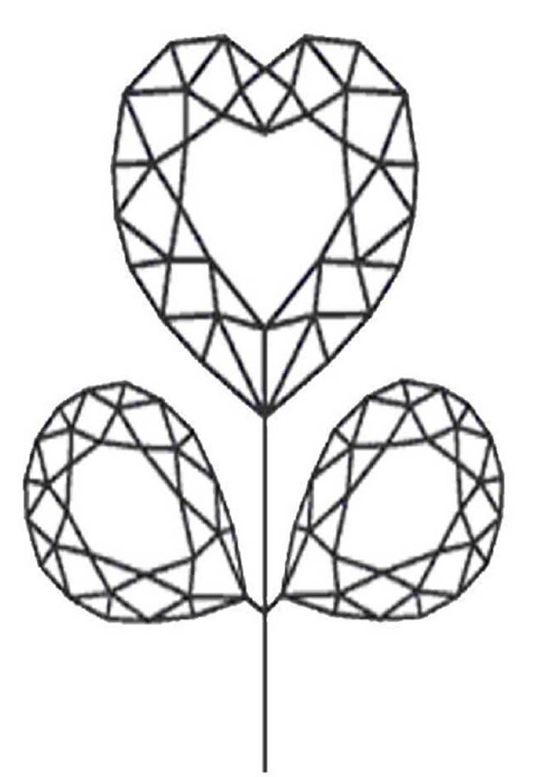 Nakreslete Diamant zdarma prostý tisknutelné omalovánka