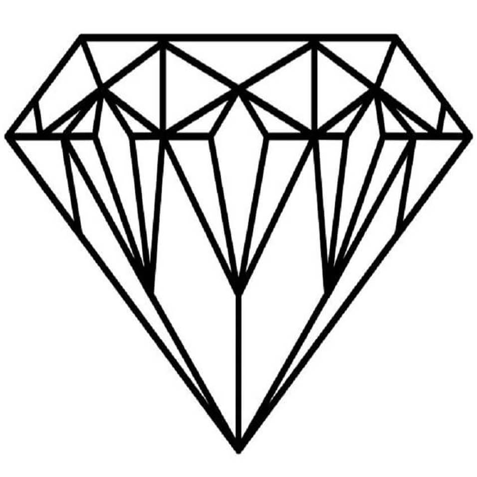 Nakreslete Diamant zdarma prostý omalovánka