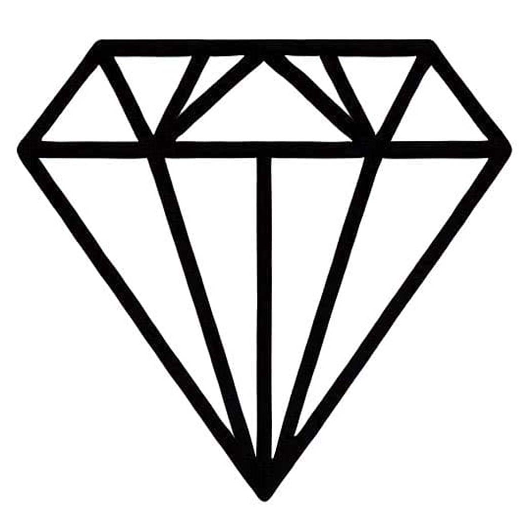 Nakreslete Diamant zdarma základní tisknutelné omalovánka