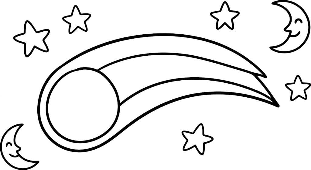 Nakreslete Kometa k vytisknutí omalovánka