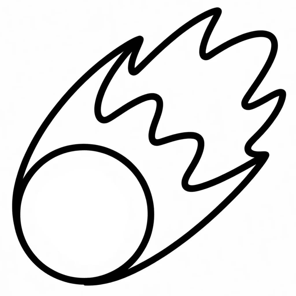 Nakreslete Kometa pro děti omalovánka