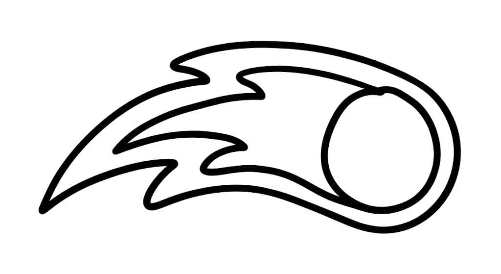 Nakreslete Kometa prostý omalovánka