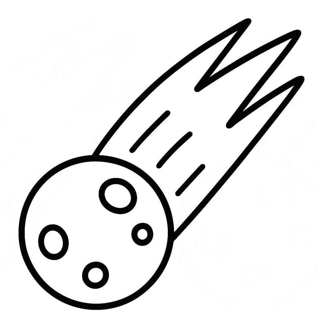 Nakreslete Kometa snadný tisknutelné omalovánka