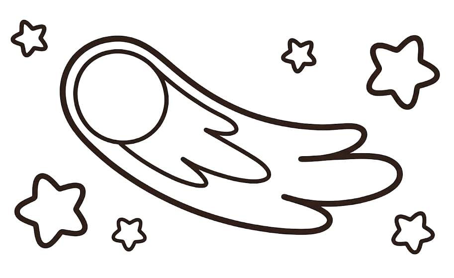 Nakreslete Kometa snadný omalovánka