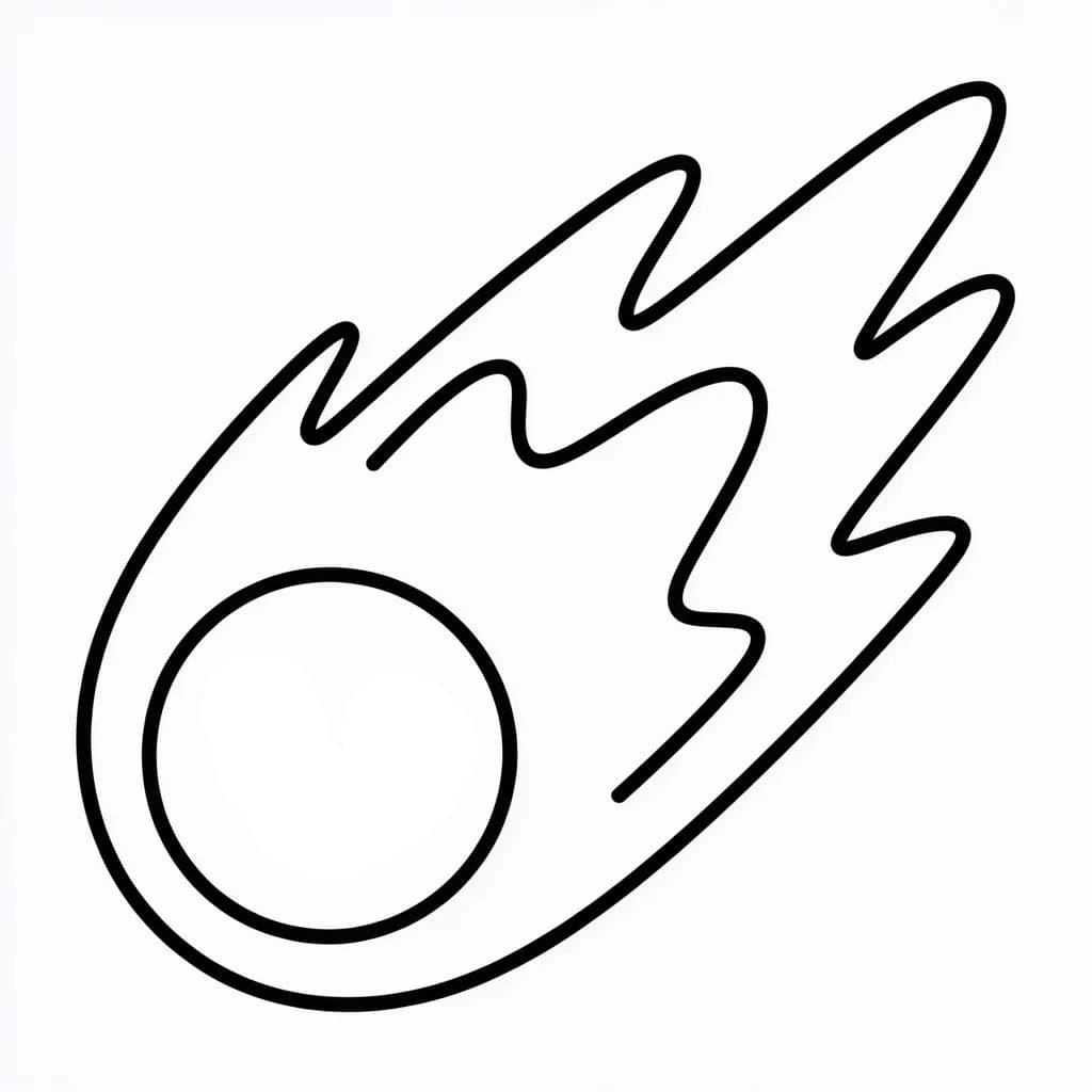 Nakreslete Kometa zdarma prostý omalovánka