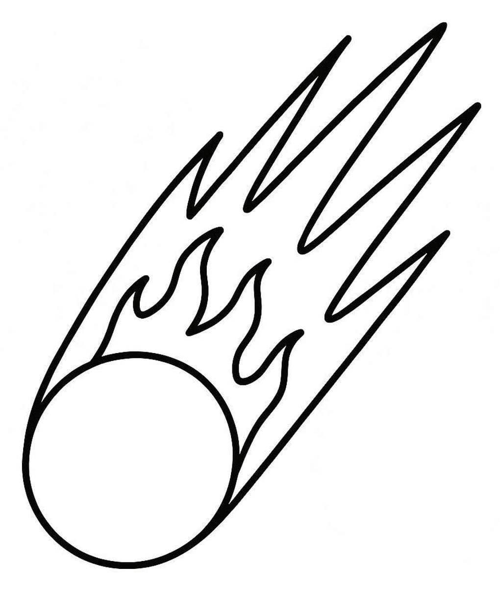 Nakreslete Kometa zdarma snadný omalovánka