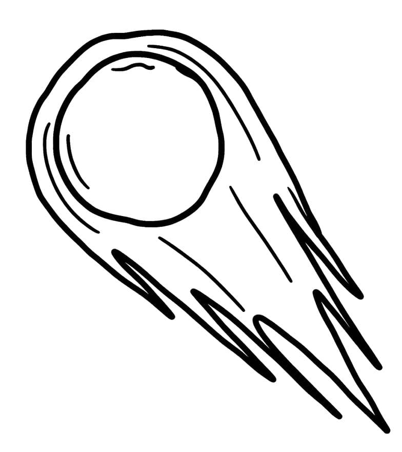 Nakreslete Kometa zdarma základní tisknutelné omalovánka