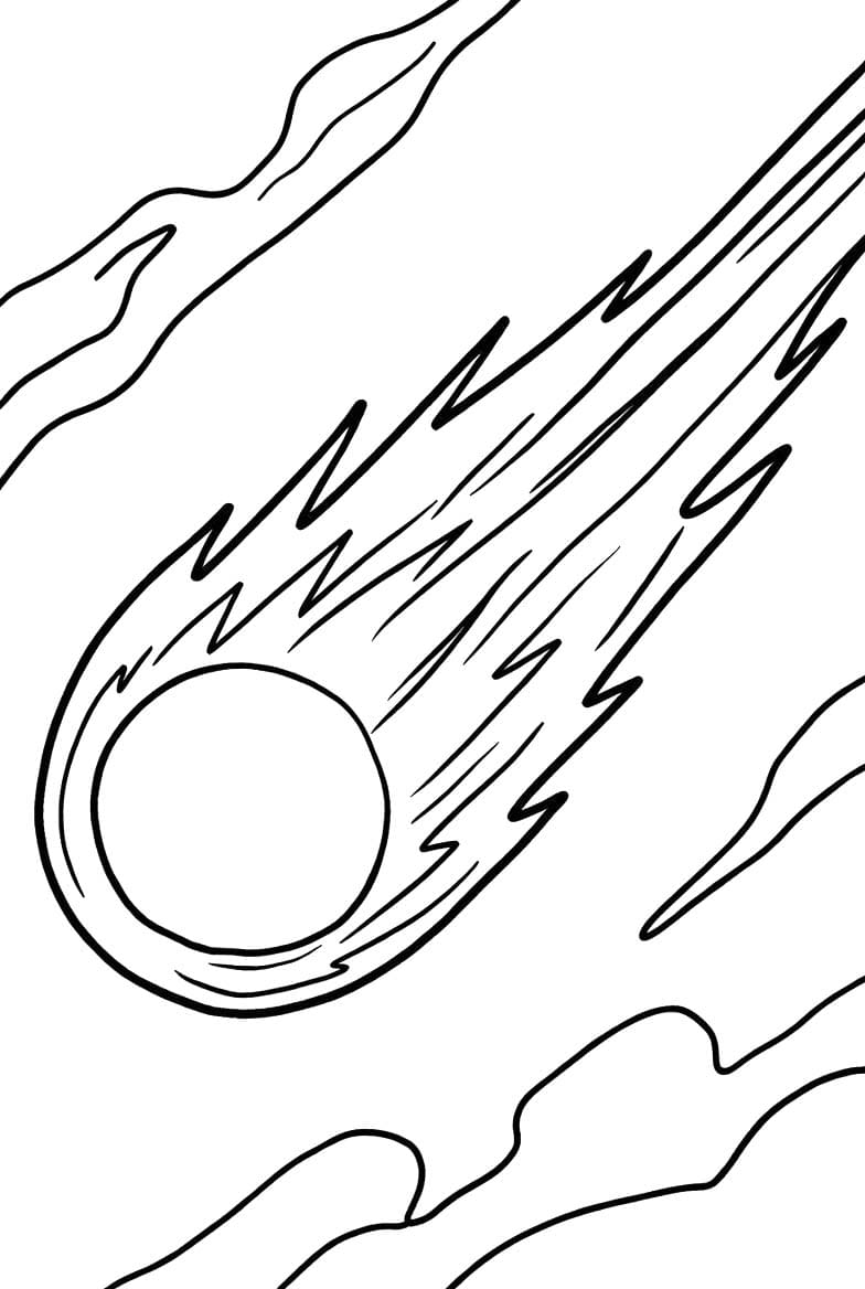 Nakreslete Kometa zdarma základní omalovánka