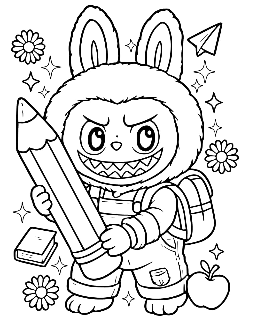 Nakreslete Labubu k vytisknutí omalovánka