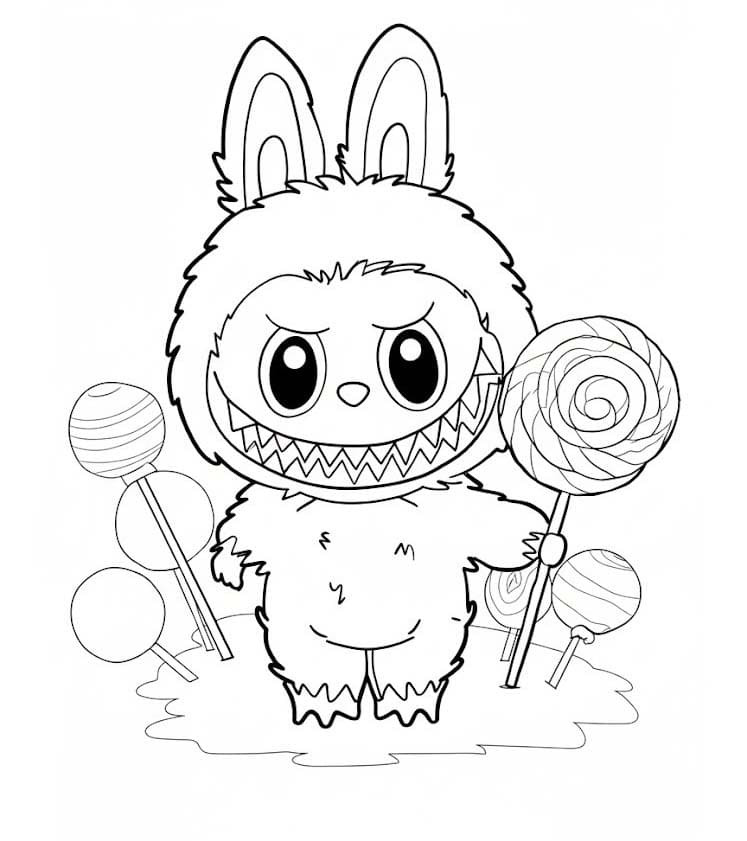 Nakreslete Labubu prostý omalovánka