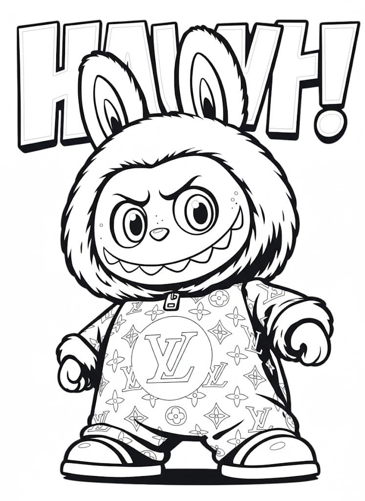 Nakreslete Labubu snadný omalovánka