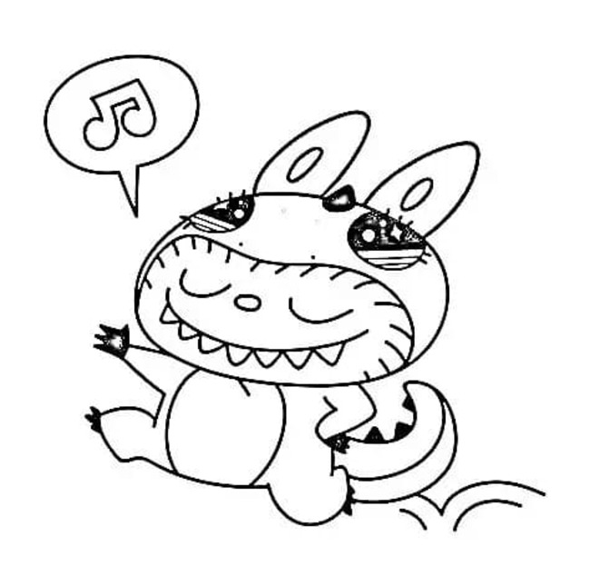 Nakreslete Labubu tisknutelné omalovánka