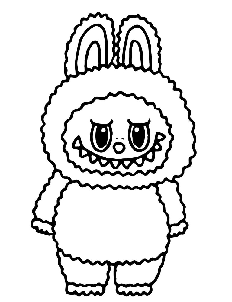 Nakreslete Labubu základní omalovánka