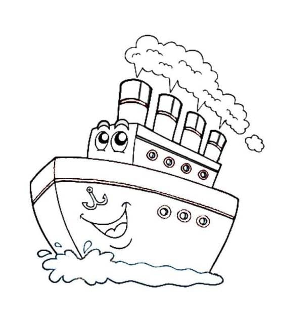 Nakreslete Parník základní omalovánka