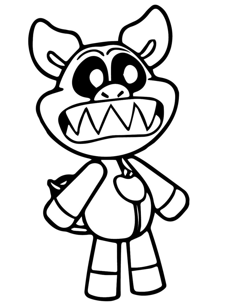 Nakreslete PickyPiggy prostý omalovánka