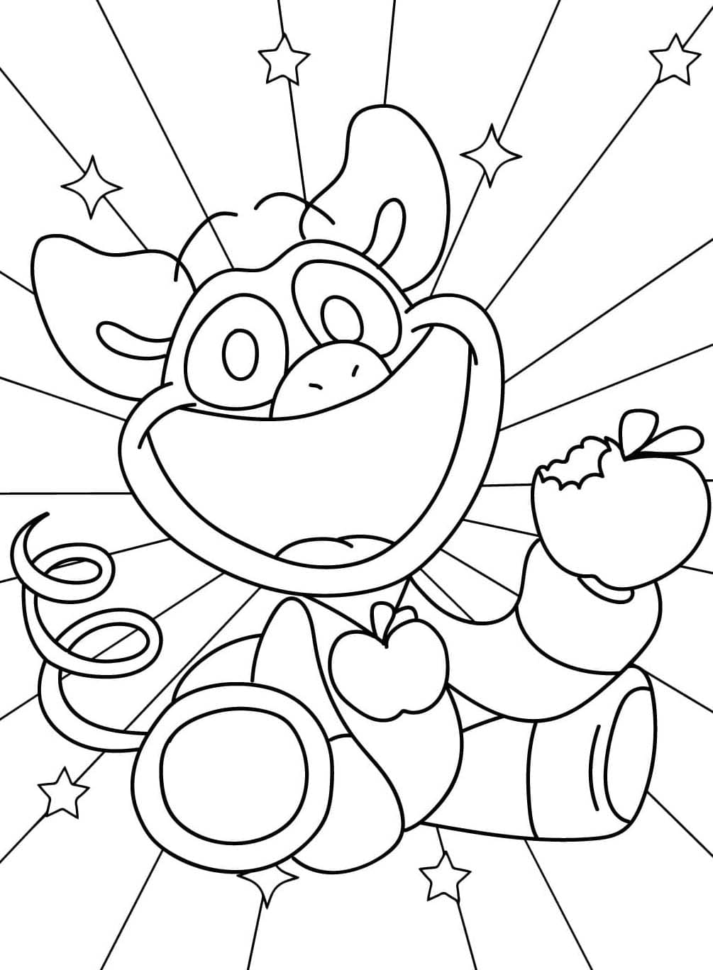 Nakreslete PickyPiggy zdarma snadný tisknutelné omalovánka