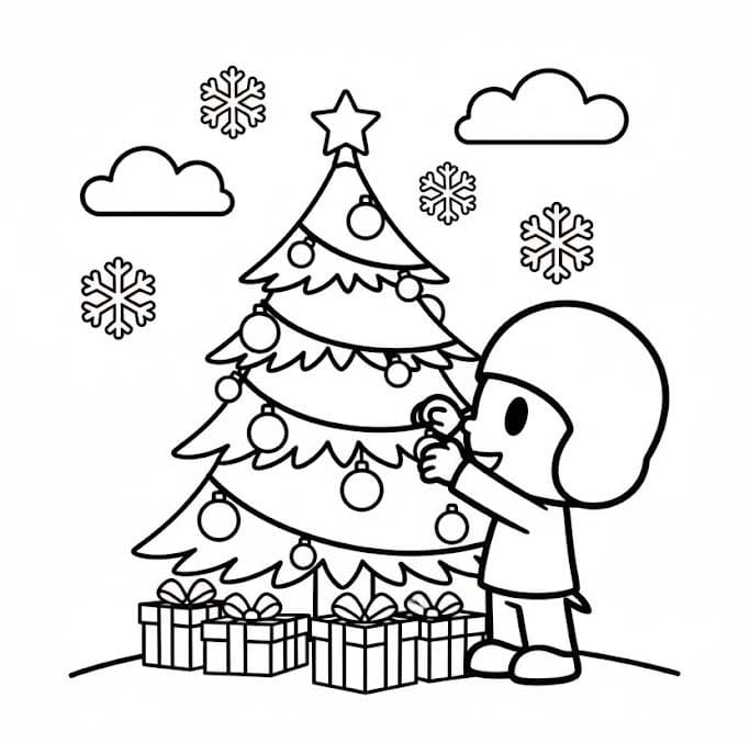 Nakreslete Pocoyo k vytisknutí zdarma omalovánka