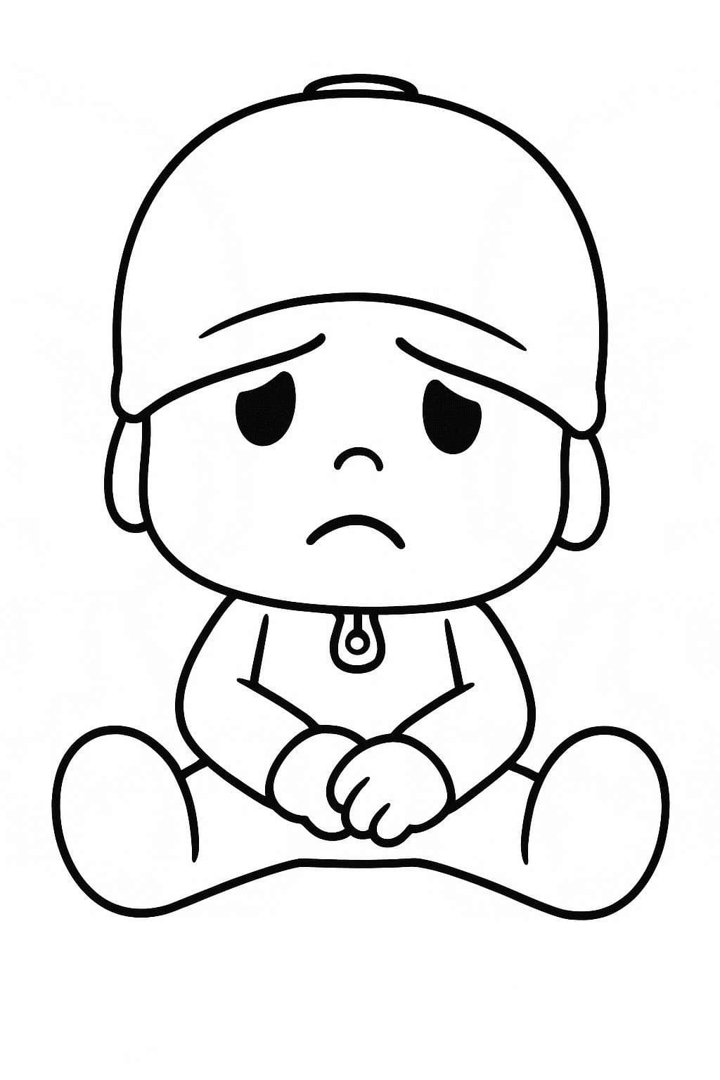 Nakreslete Pocoyo prostý tisknutelné omalovánka