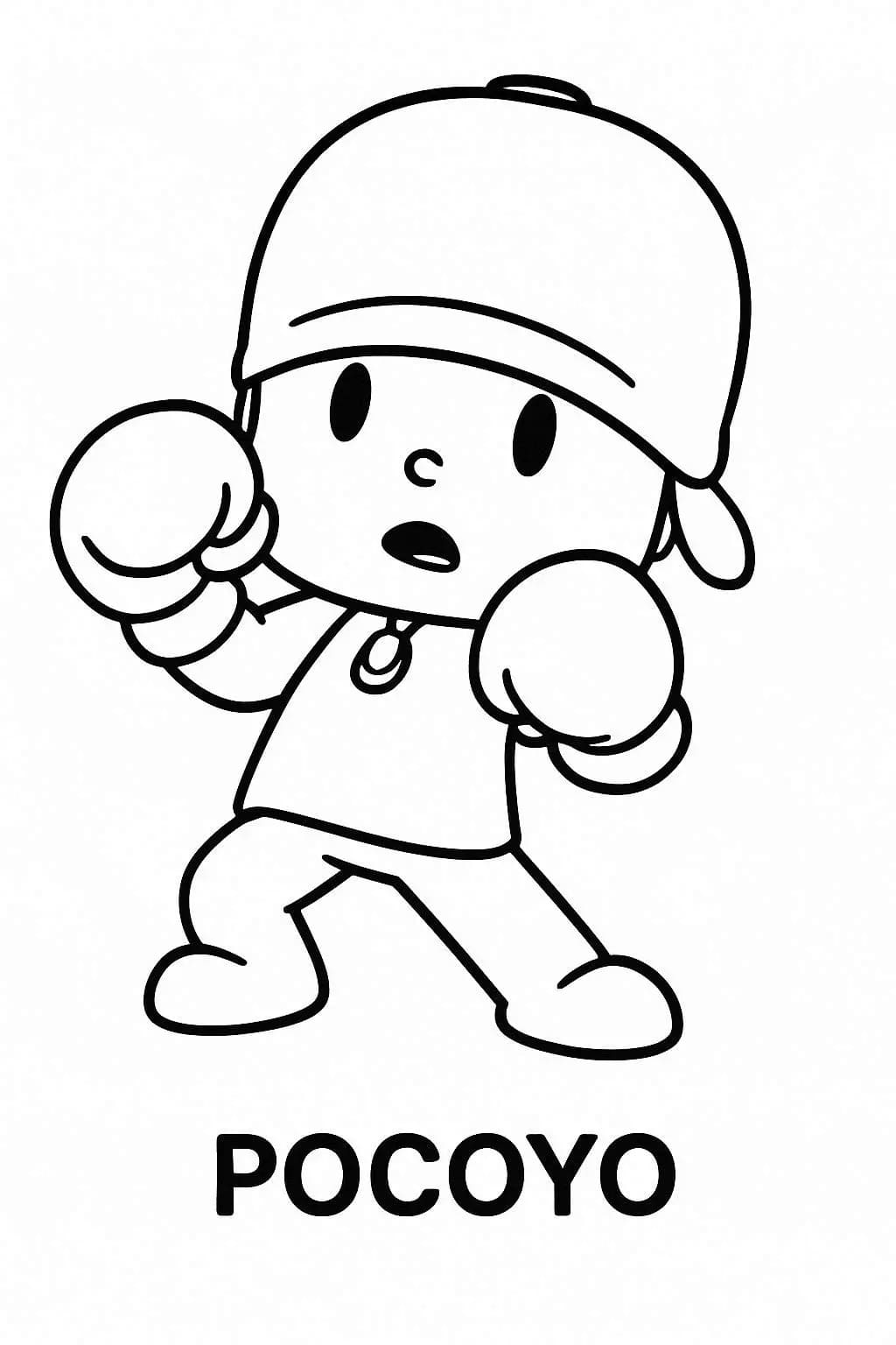 Nakreslete Pocoyo tisknutelné pro děti omalovánka