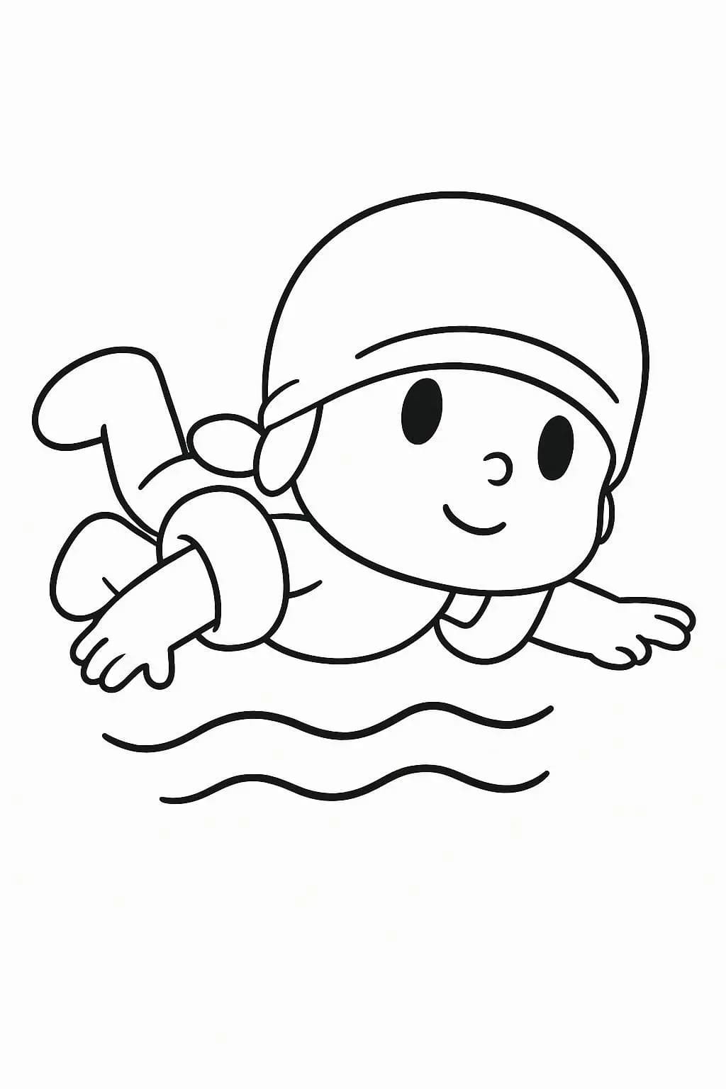 Nakreslete Pocoyo zdarma pro děti omalovánka