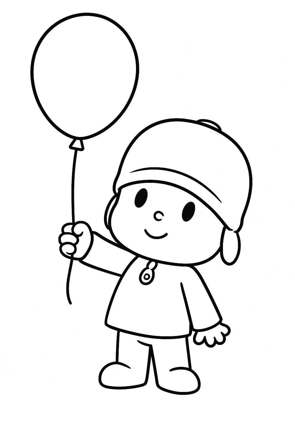 Nakreslete Pocoyo zdarma prostý omalovánka