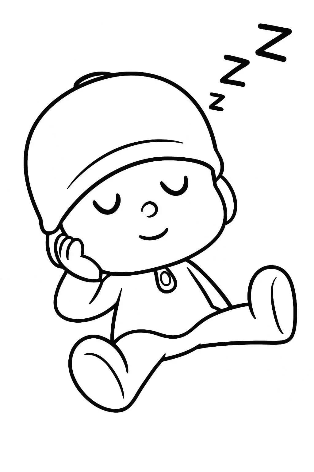 Nakreslete Pocoyo zdarma snadný omalovánka