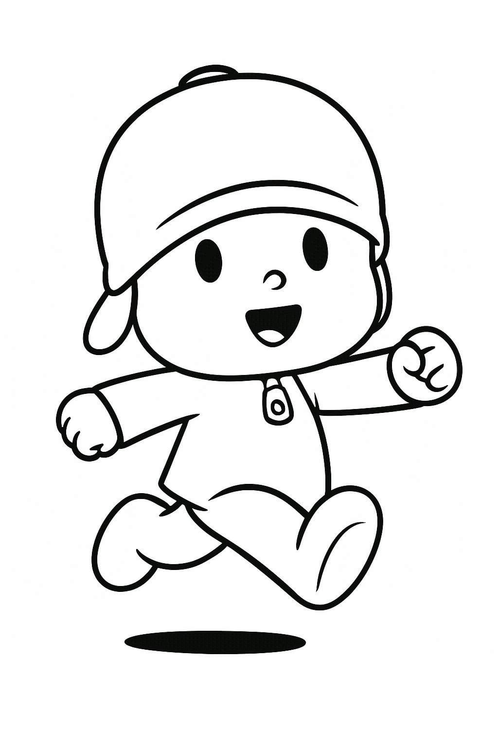 Nakreslete Pocoyo zdarma základní omalovánka