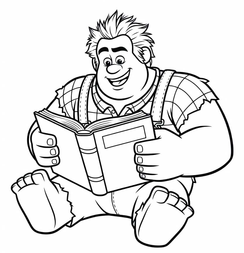 Nakreslete Raubíř Ralf k vytisknutí omalovánka