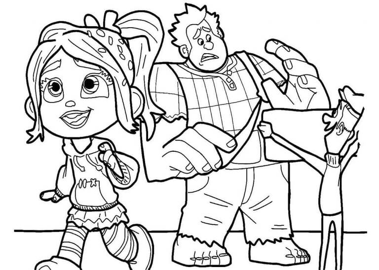 Nakreslete Raubíř Ralf prostý omalovánka