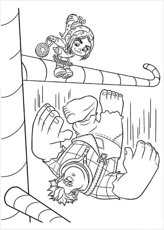 Nakreslete Raubíř Ralf snadný omalovánka