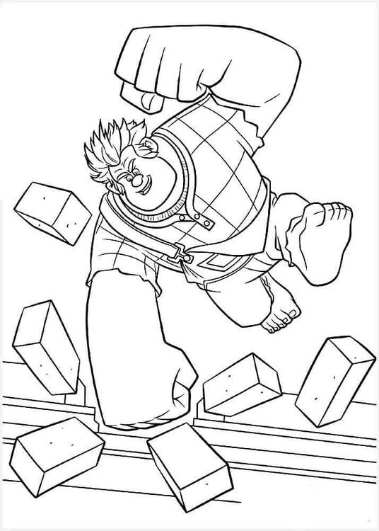 Nakreslete Raubíř Ralf zdarma základní tisknutelné omalovánka