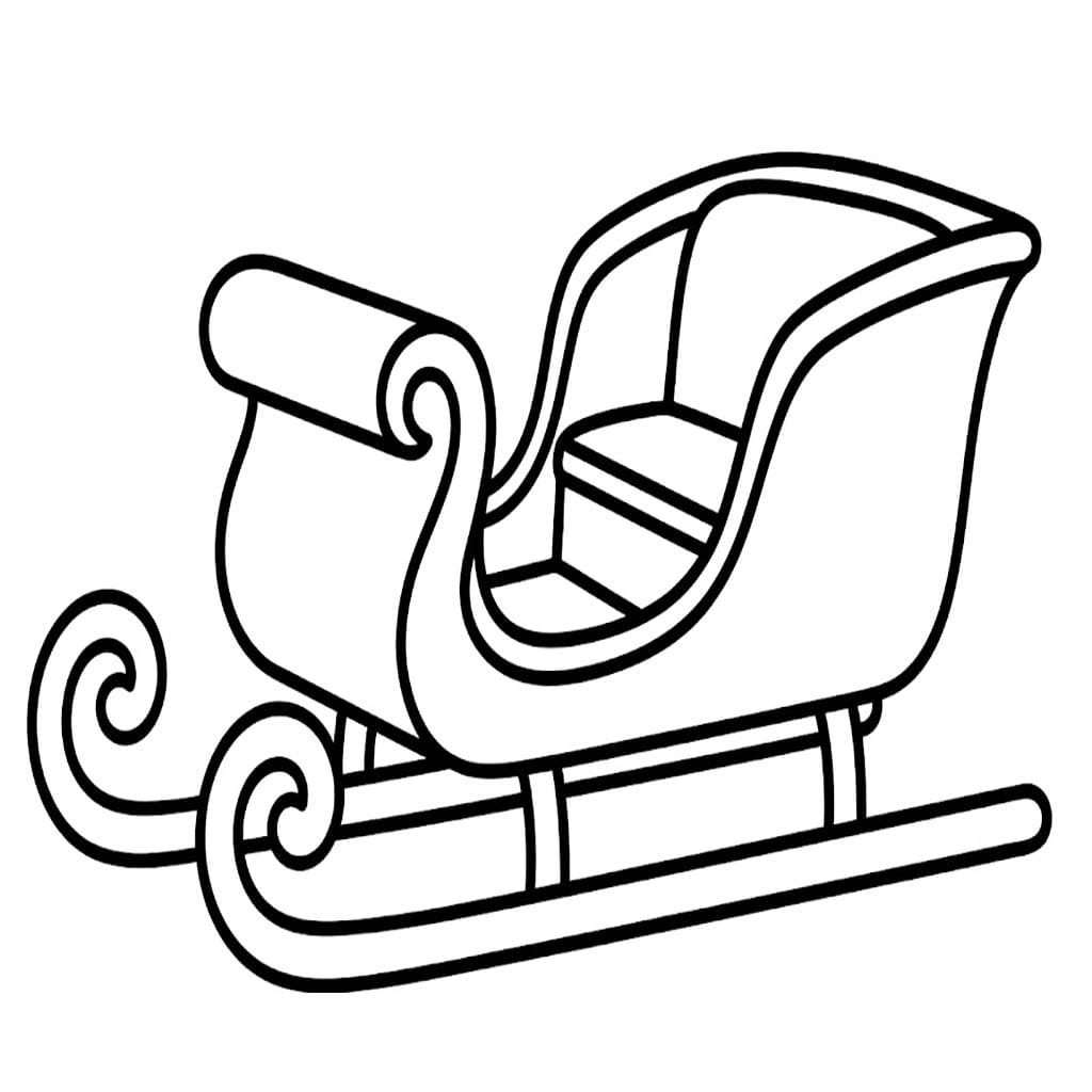 Nakreslete Sáně k vytisknutí omalovánka