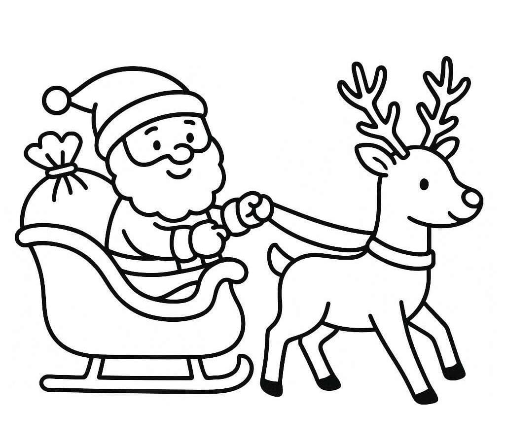 Nakreslete Sáně prostý omalovánka