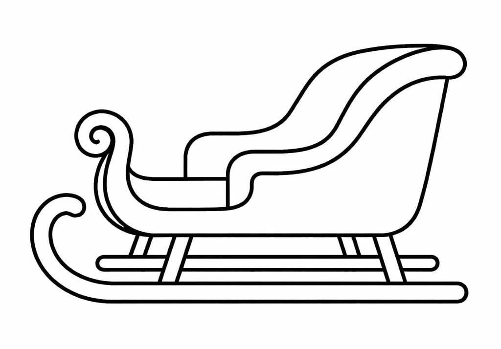 Nakreslete Sáně základní tisknutelné omalovánka