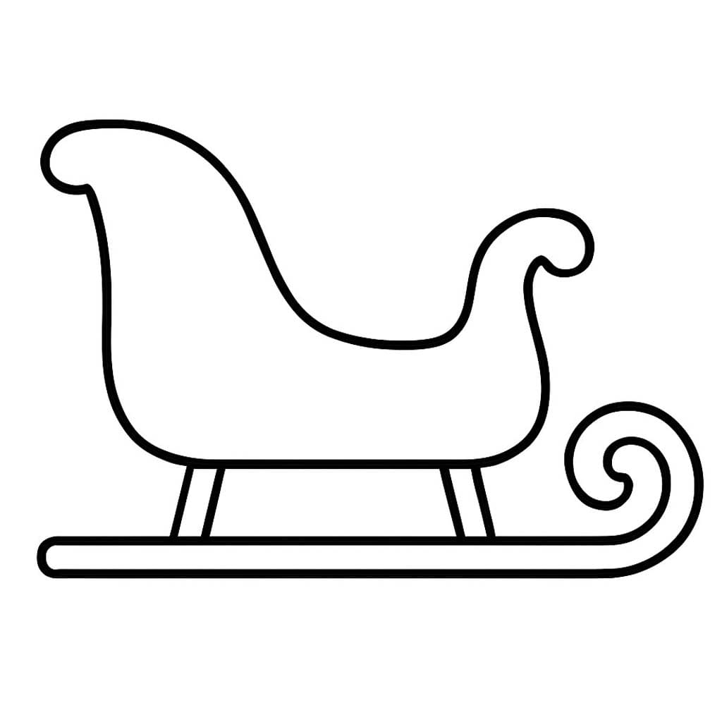 Nakreslete Sáně základní omalovánka