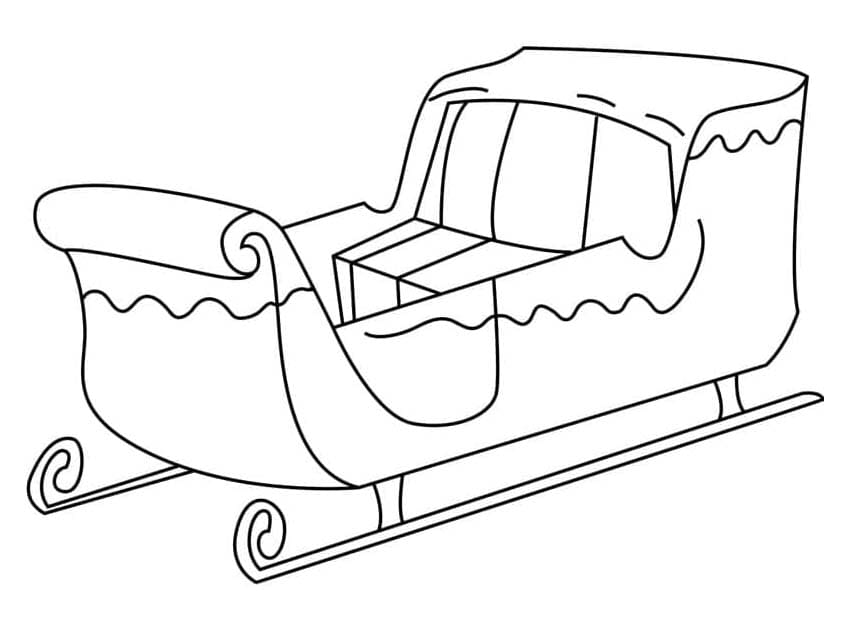 Nakreslete Sáně zdarma prostý tisknutelné omalovánka