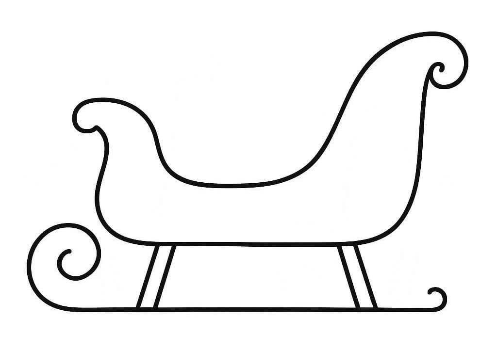 Nakreslete Sáně zdarma základní tisknutelné omalovánka