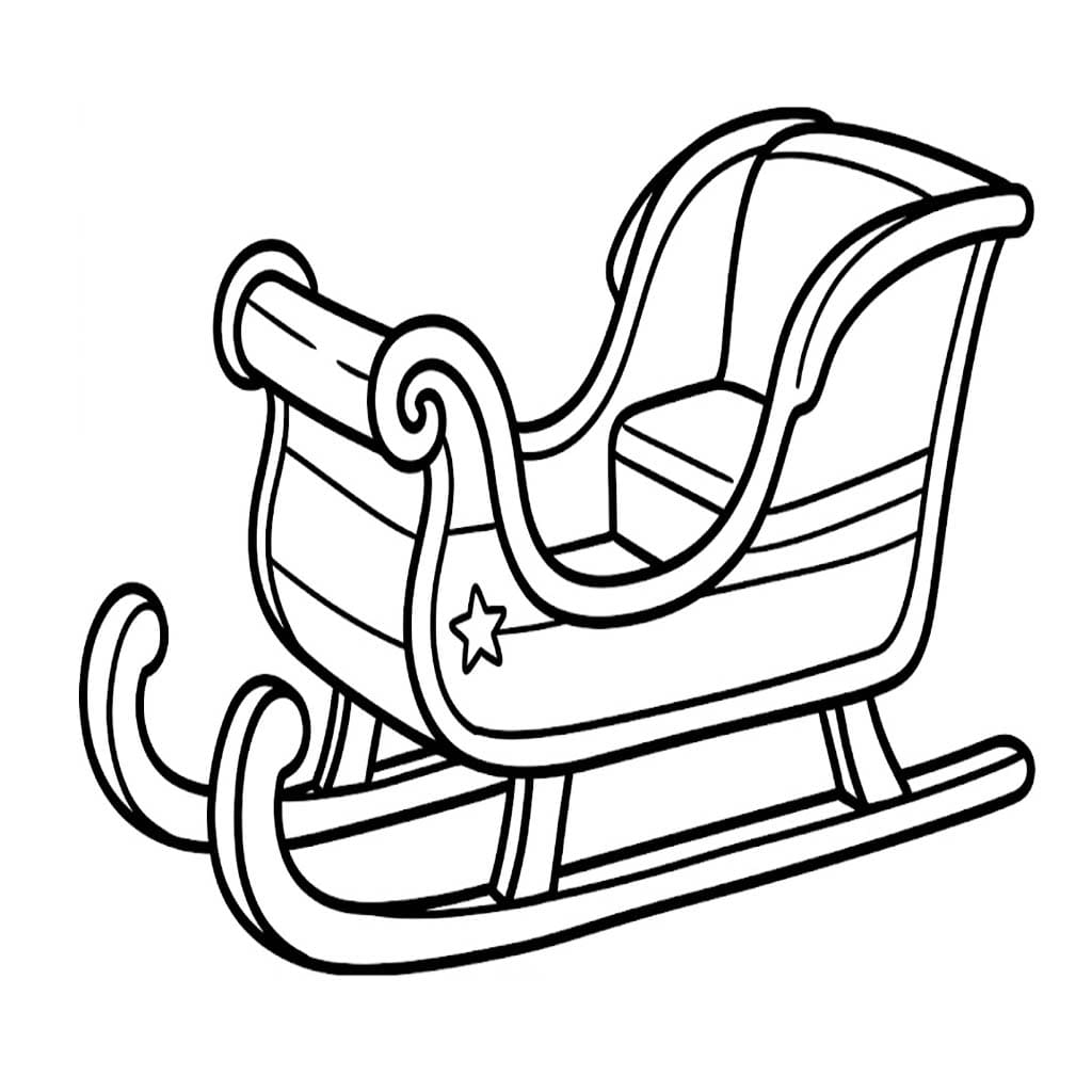 Nakreslete Sáně zdarma omalovánka