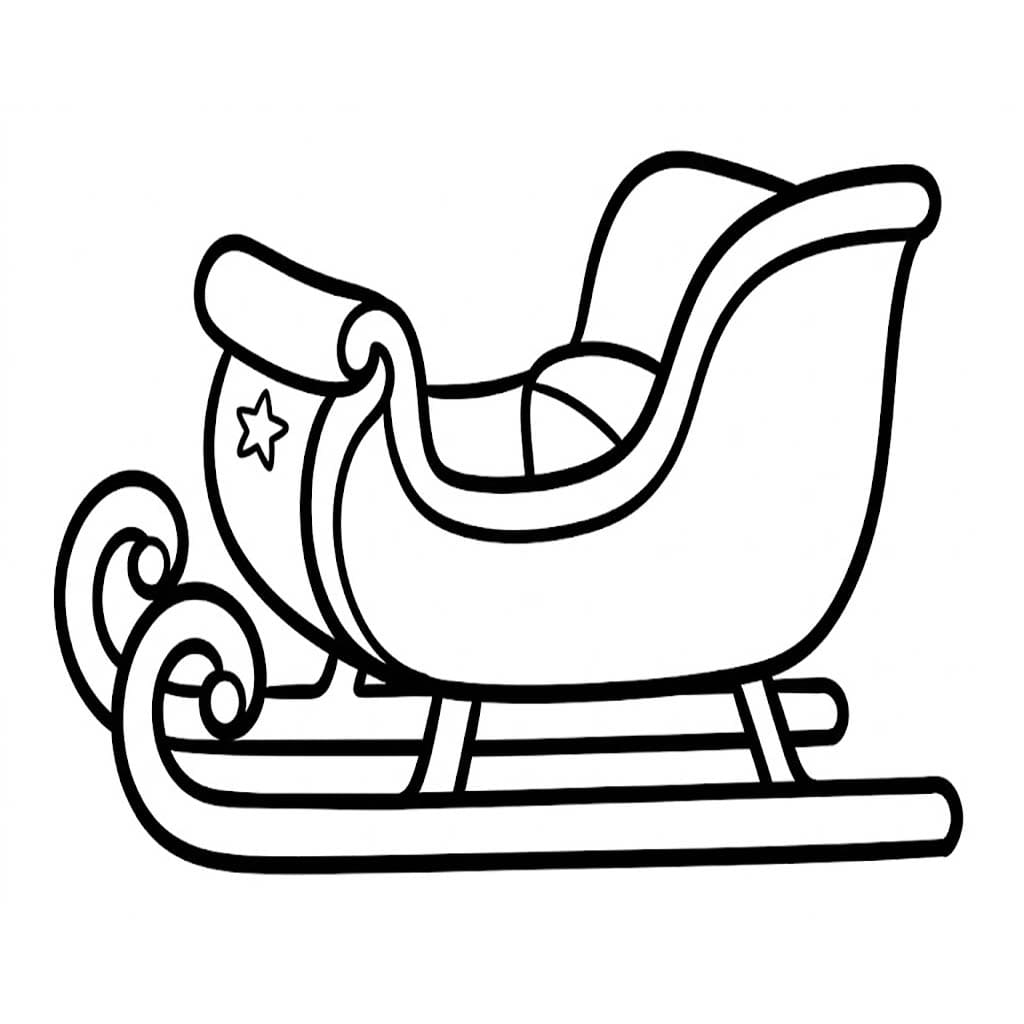 Nakreslete Sáně omalovánka