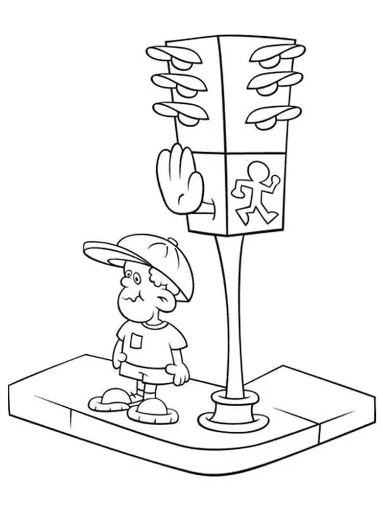 Nakreslete Semafor prostý omalovánka