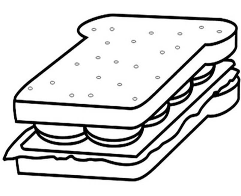 Nakreslete Sendvič pro děti omalovánka